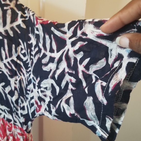 Cotton Leaf Print Sundress - Picture 3 of 5